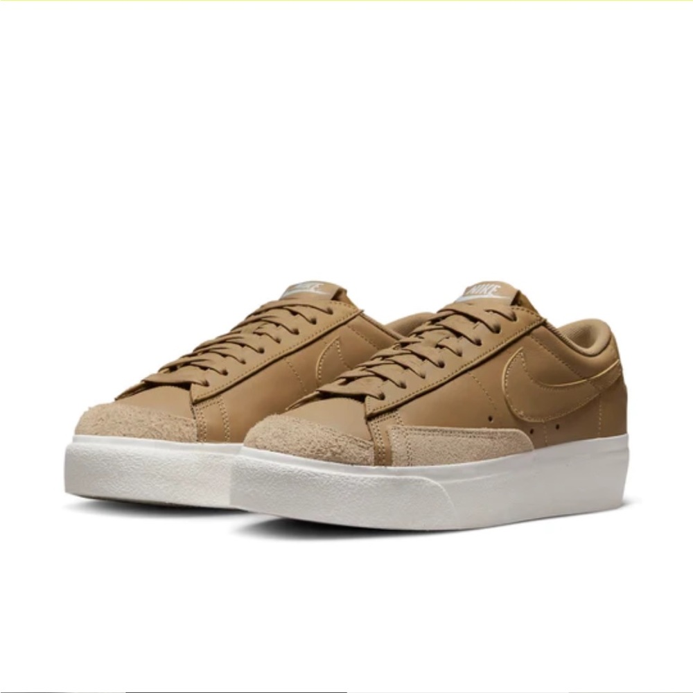 Nike Women's Sneakers in Tan and White